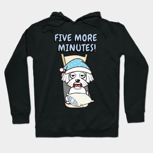 Lazy white dog cant get out of bed Hoodie